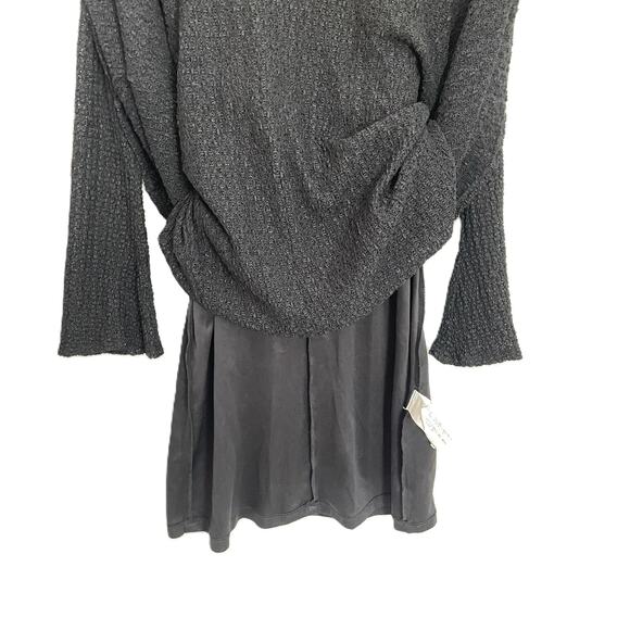 Zara Black Gothic Maxi Dress M Open Back Witchy Fairy Goth Glam Evening Gown - Picture 11 of 15